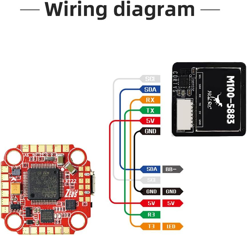 M100-5883 Compass Module, Upgraded 10Th Generation Chip Compatible with FPV Fixed-Wing UAV