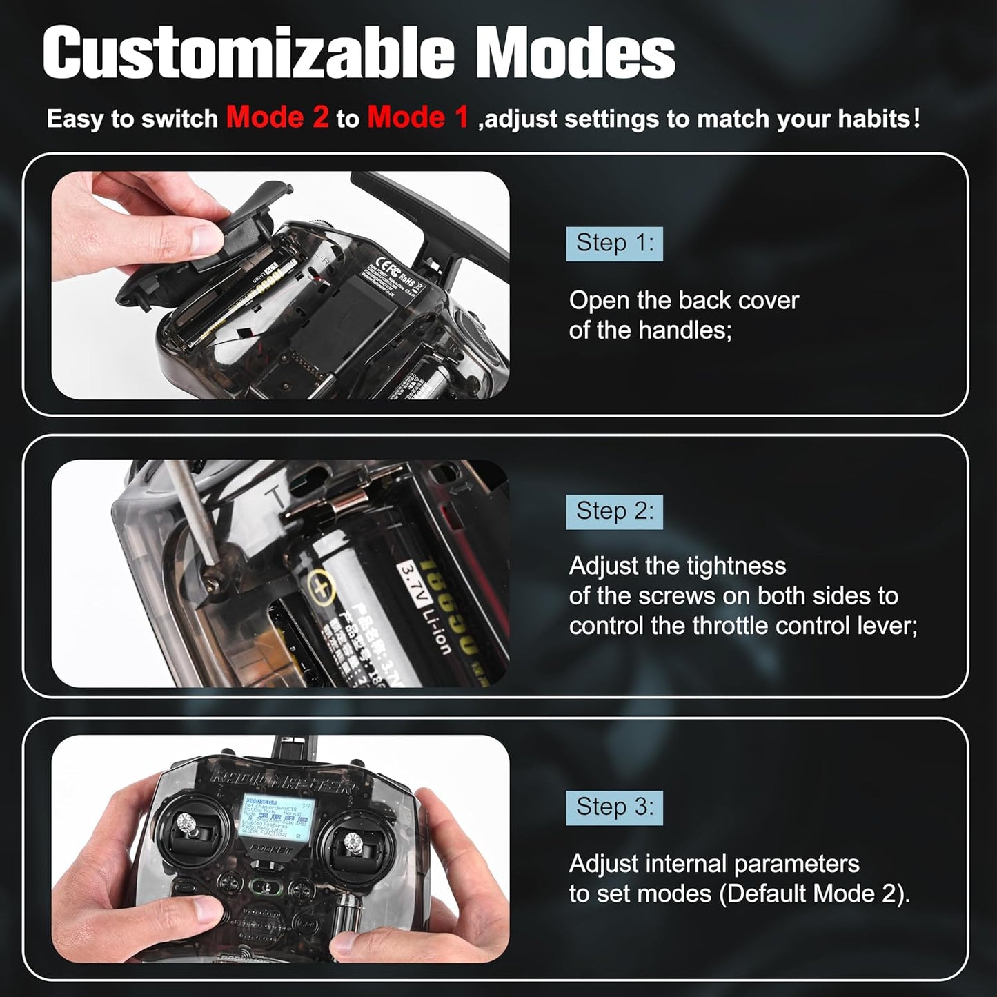 Radiomaster Pocket ELRS Remote Controller Portable Hall Gimbal Edgetx Transmitter with LED Light for FPV Drone/Rc Helicopter&Car Boats&Multirotor (Battery Not Included)