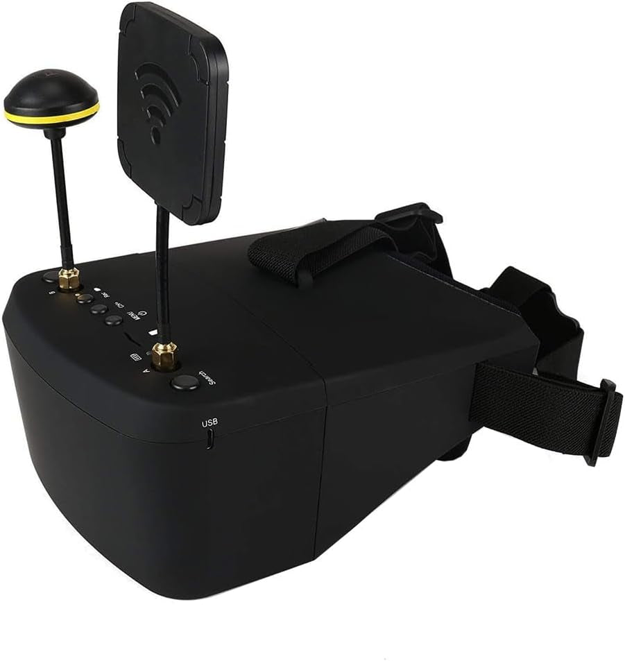 EV800D FPV Goggles with DVR 5.8G 40CH 5 Inch 800X480 Build in Antenna Battery for Analog FPV Camera and Transmitter FPV Drone RC Car