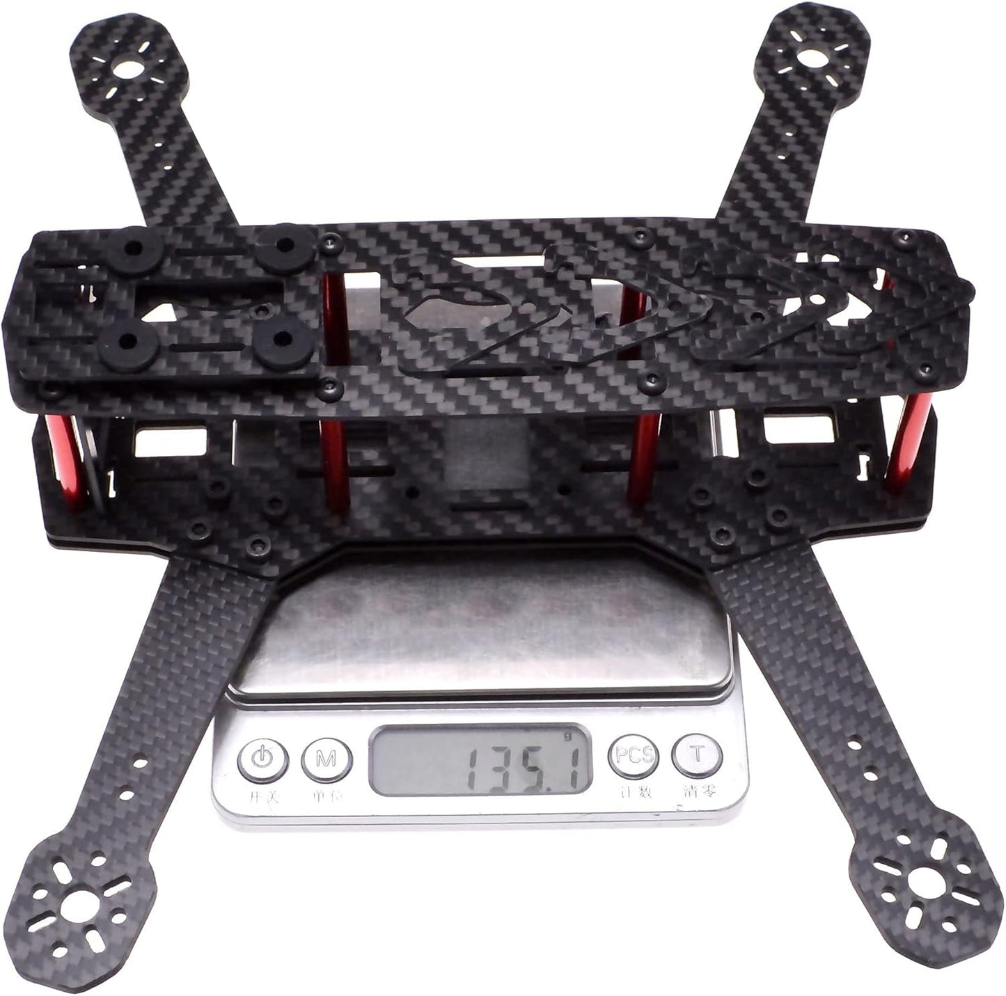 250Mm FPV Racing Drone Frame 5 Inch Carbon Fiber Quadcopter Frame Kit with 4Mm FPV Frame Arms+Lipo Battery Strap
