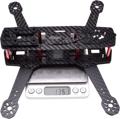250Mm FPV Racing Drone Frame 5 Inch Carbon Fiber Quadcopter Frame Kit with 4Mm FPV Frame Arms+Lipo Battery Strap