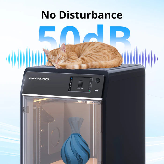 Flashforge Adventurer 5M Pro 3D Printer, 600mm/s High Speed Printing, Auto Leveling, Direct Drive Extruder, 220x220x220mm Build Volume