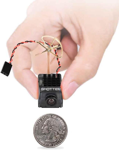 Spotter V2 FPV Camera and Transmitter Kit, 5.8G Micro AIO Cam, OSD, Integrated Mic, FOV170 Degree 700TVL, 40CH, 20MW-200MW Adjustable