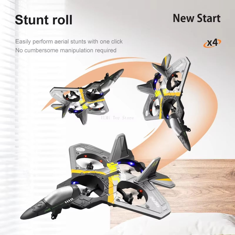 V17 RC Remote Control Airplane 2.4G Remote Control Fighter Hobby Plane Glider Airplane EPP Foam Toys RC Drone Kids Gift Rcplane