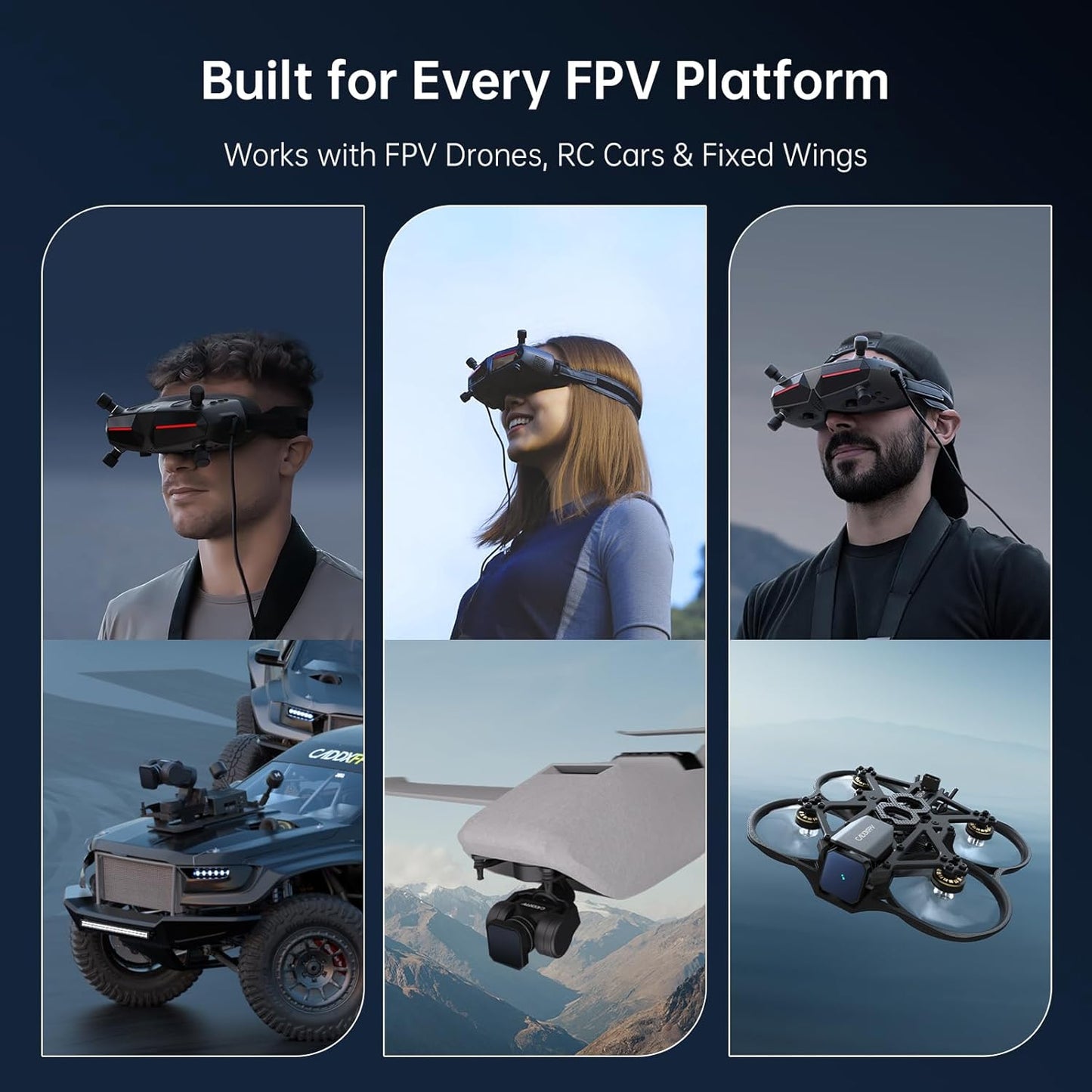 Walksnail Avatar HD FPV Goggles X – 1080P Ultra-Wide Screen, 50° FOV, Head Tracking, Immersive Flight Experience, HDMI/AV Input, Compatible FPV Drone Goggles for All Walksnail VTX Kits