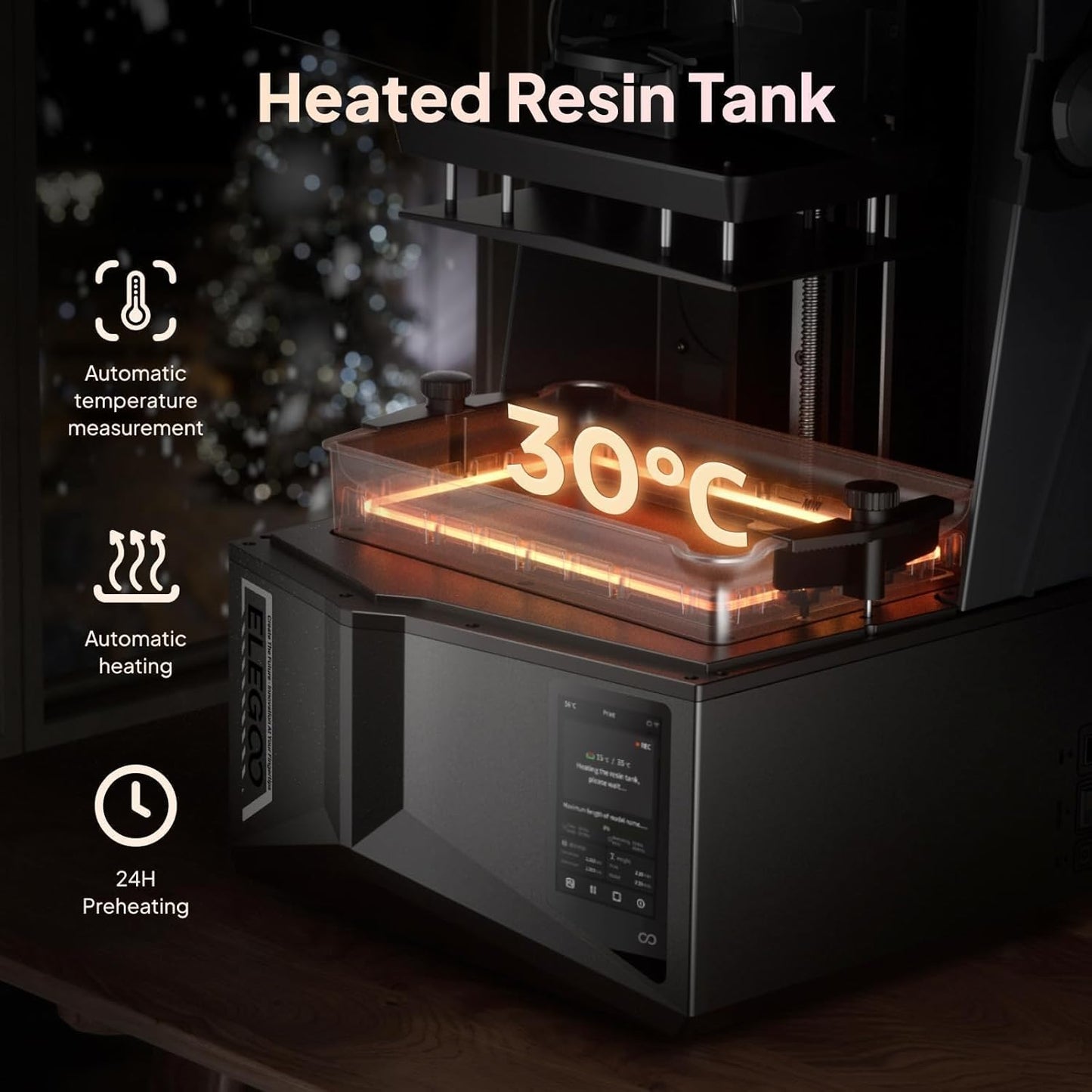 Saturn 4 Ultra 16K Resin 3D Printer, 10" 16K Mono LCD Resin Printer with Smart Mechanical Sensor, Heated Resin Tank, Auto-Leveling, 150Mm/H Fast Printing, Print Size 8.33 X 4.66 X 8.66 Inch