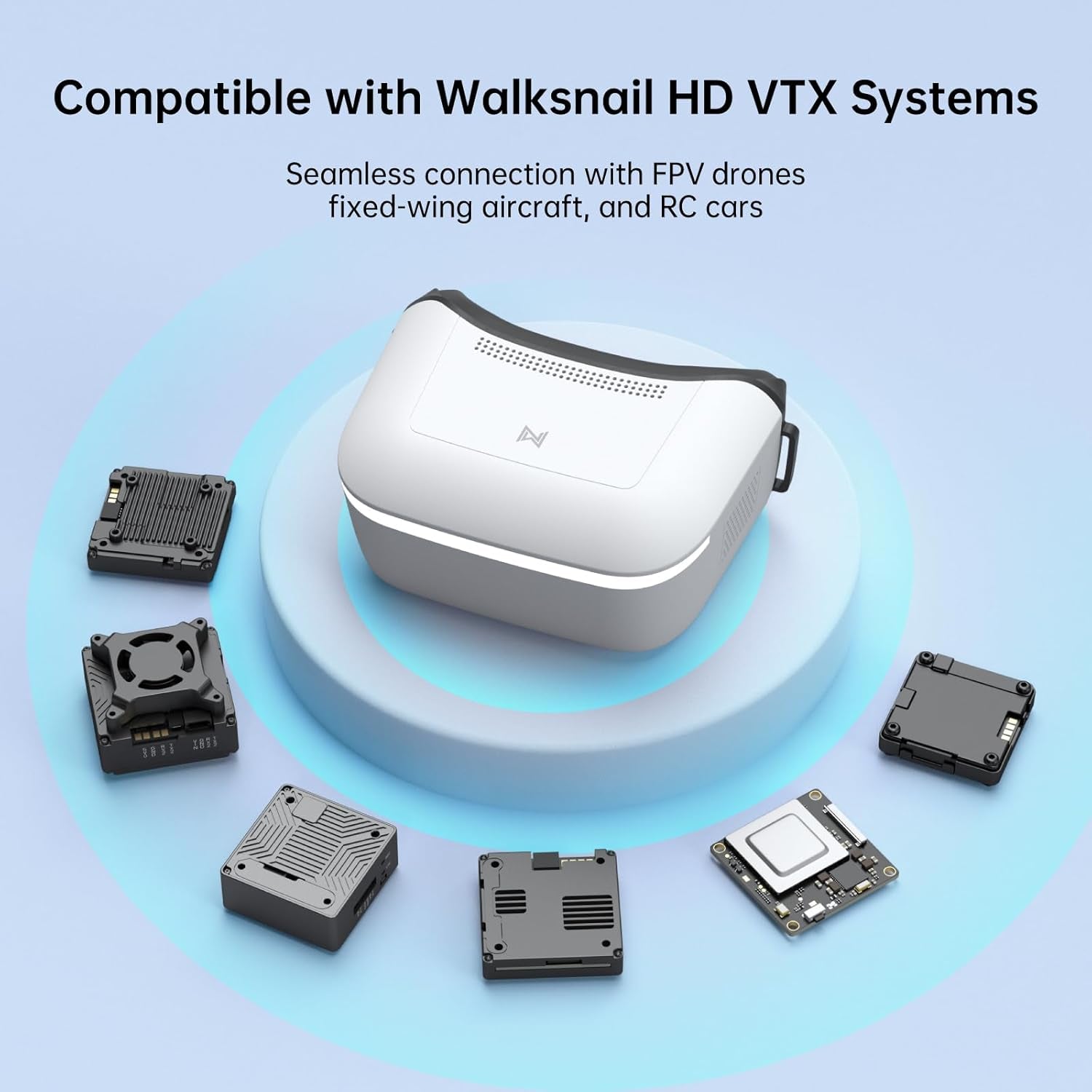 Walksnail Avatar HD FPV Goggles L – 1080P 4.5-Inch Screen, Head Tracking, Immersive Flight Experience, PPM Signal, Micro SD Slot, Lens Customization, Compatible with All Walksnail VTX Kits