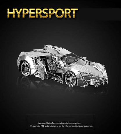DIY 3D Car Metal Model Puzzle 3D Laser Cut Jigsaw Craft Kits 3D Metal Model Kit for Adults Birthday Gift Collection Brain Teaser Puzzles