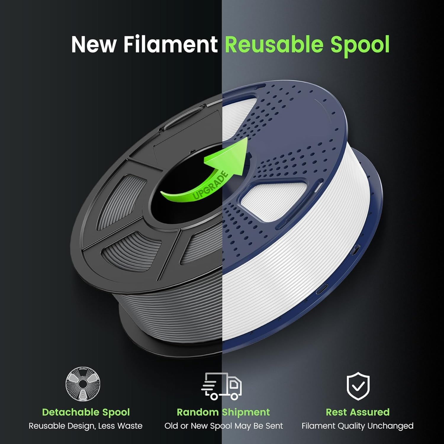 3D Printer Filament PLA plus 1.75Mm 2KG,  Neatly Wound PLA Filament 1.75Mm PRO, PLA+ Filament for Most FDM 3D Printer, Dimensional Accuracy +/- 0.02 Mm, 1 Kg Spool, 2 Packs, Black+White