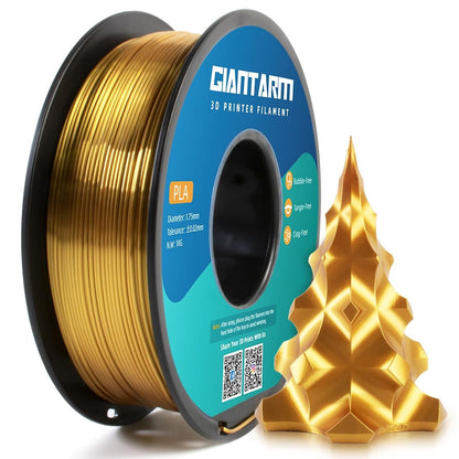 3D Printer Filament, Silk Gold Pla Filament, 1Kg(2.2Lbs) Spool, 1.75Mm Dimension Accuracy +/- 0.03Mm, 3D Printing Filament
