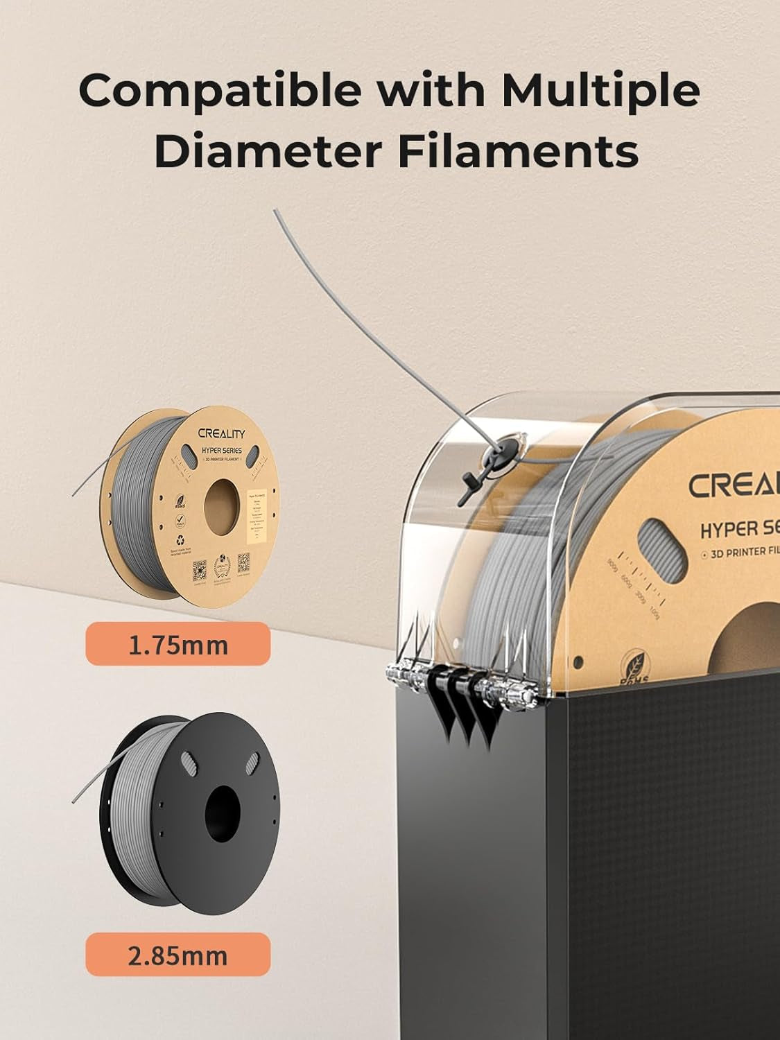 Filament Dryer Box Pro, Upgraded 360° Heating with Fan, Dust & Moisture-Proof Storage, 3D Printer Filament Spool Holder, Dehydrator for 1.75Mm/2.85Mm PLA PETG ABS TPU