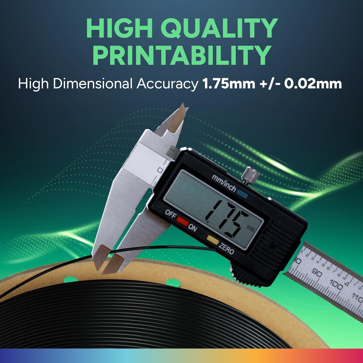 TPU Filament 1.75Mm Flexible Roll, 95A Soft 3D Printer Filament, 1Kg Spool (2.2 Lbs), Fit Most FDM Printer (TPU Black 2-Pack)