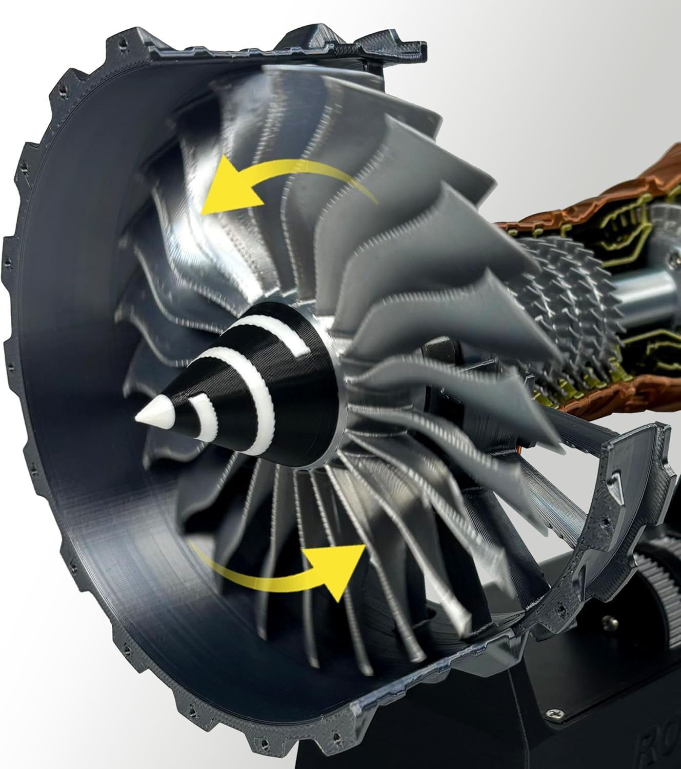 Jet Engine Model Kit, TR900 Turbofan Aircraft Engine Model 3D Printing Toy for Teen(Assembly Version)