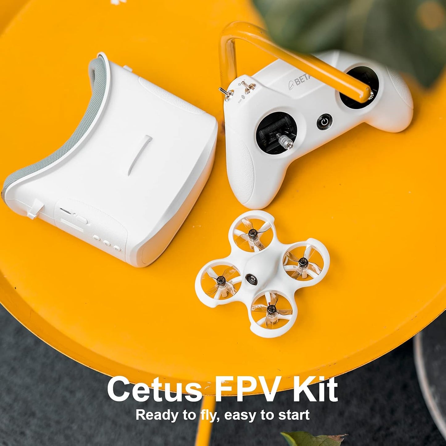 Cetus FPV RTF Drone Kit for Brushed Racing Drone, with Literadio 2 SE Transmitter VR02 FPV Goggles, Fly FPV Drone Kit for Beginners to Fly Faster Further