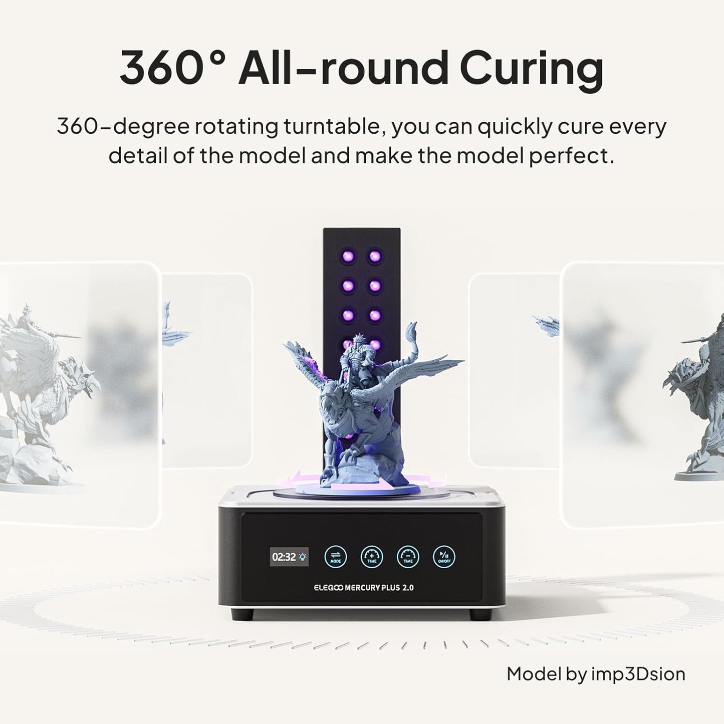 Mercury plus 2.0 Wash and Cure Station V2 for Mars Photon S Photon Mono LCD SLA DLP 3D Printer Models