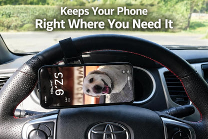 Magnetic Steering Wheel Phone Mount – Universal Fit for Iphone Magsafe & Android Devices