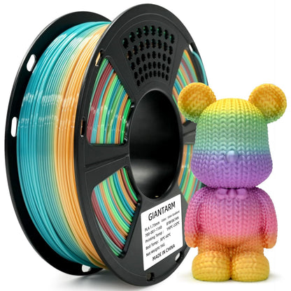 3D Printer Filament,1.75Mm Rainbow PLA Filament,Color Changing Filament 1Kg Spool (2.2Lbs),Muticolor Filament with Vacuum Packaging