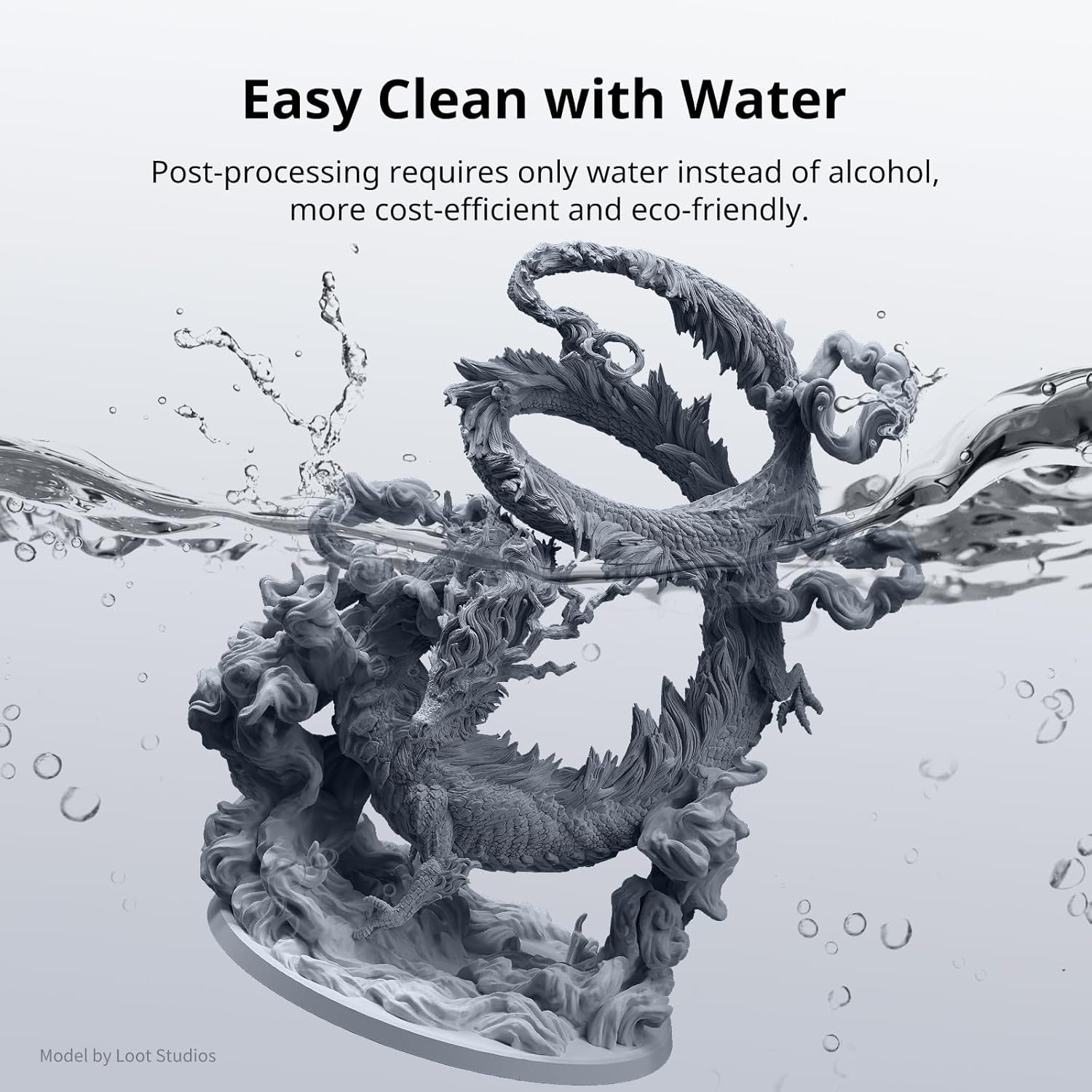 Water Washable 3D Printer Resin 2.0, 405Nm High Precision 3D Resin, Low Shrinkage Photopolymer Resin for 4K/8K/12K Capable LCD DLP Resin 3D Printer (Grey + Grey, 2000G)