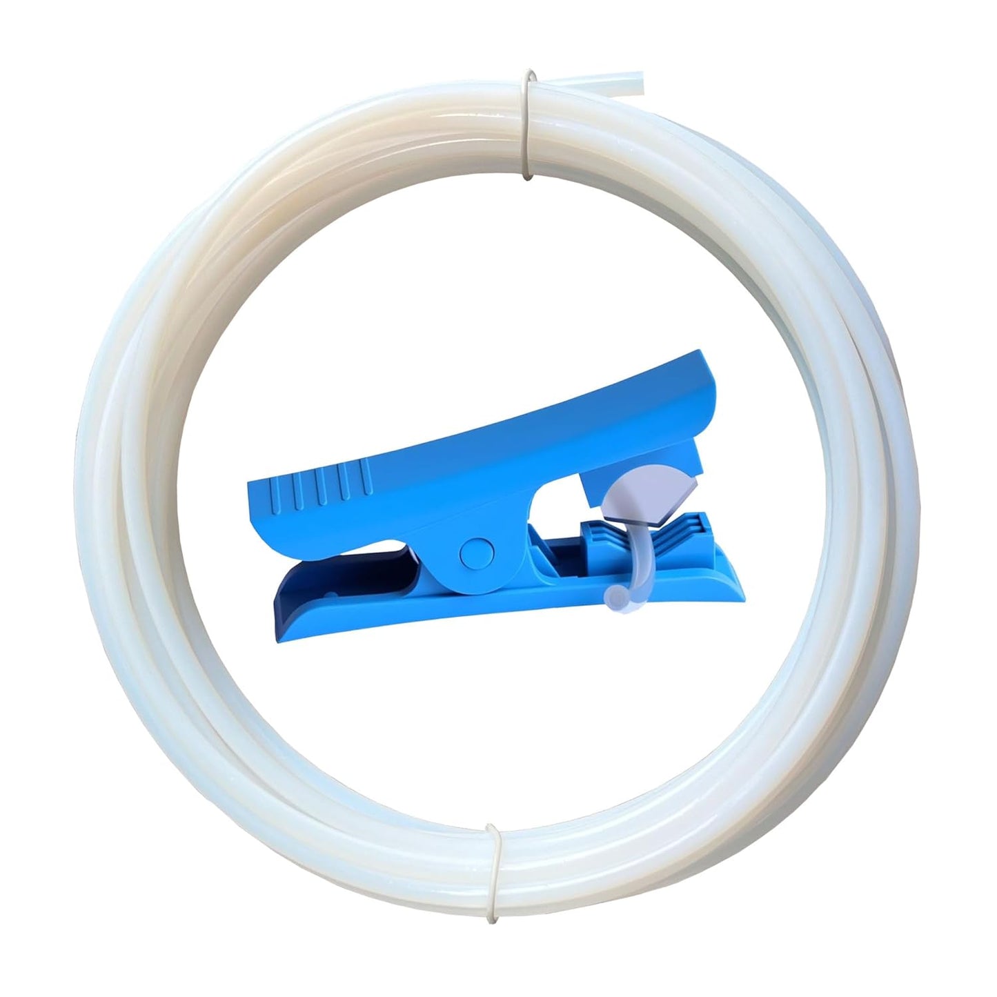 5M PTFE Tube for 1.75Mm Filament - 2.5Mm ID X 4Mm OD Bowden Tubing Compatible with Bambu Lab A1/P1/X1, Creality Ender 3/V3/K1, Prusa | Includes Free PTFE Tubing Cutter,White
