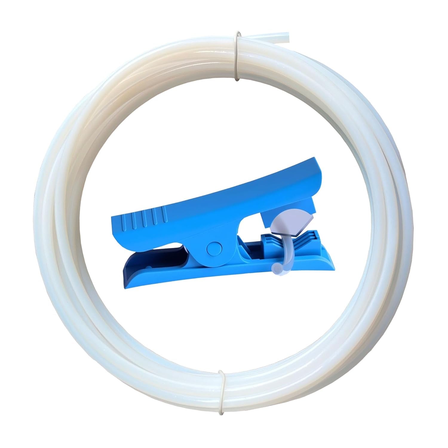 5M PTFE Tube for 1.75Mm Filament - 2.5Mm ID X 4Mm OD Bowden Tubing Compatible with Bambu Lab A1/P1/X1, Creality Ender 3/V3/K1, Prusa | Includes Free PTFE Tubing Cutter,White